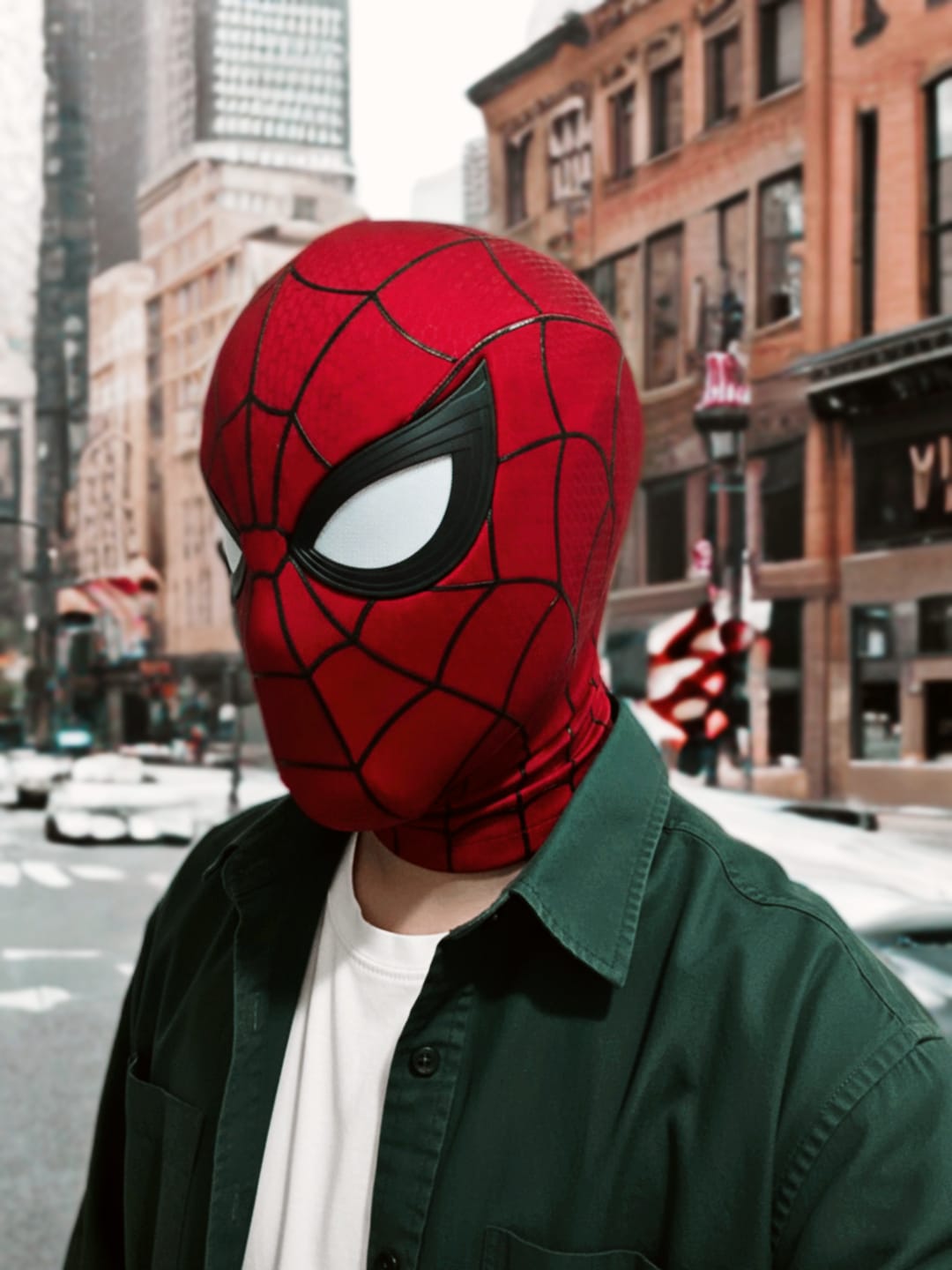 Customer photo review of Spider-Man: Brand New Day Life Size Wearable Mask (Cosplay Version)