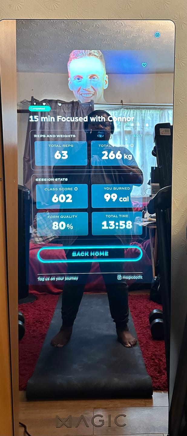 Customer photo review of MAGIC AI: Fitness Smart Mirror