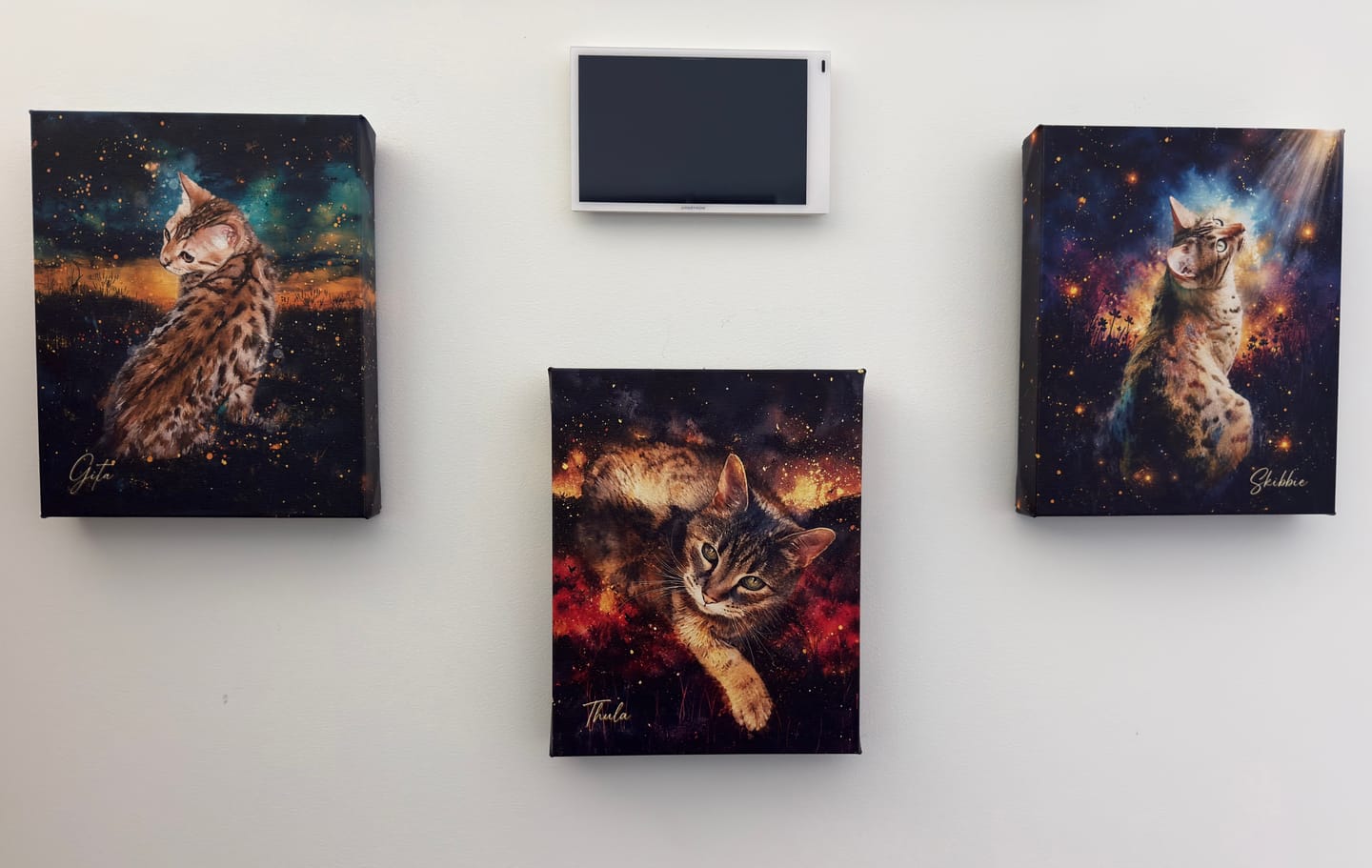 Customer photo review of Pet Portrait Wall Art - The Celestial