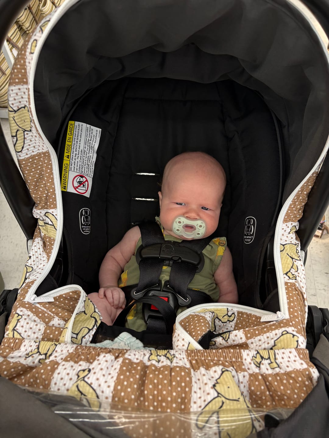 Customer photo review of Summer Lite GlizCover™ - Winnie the Pooh Checkerboard