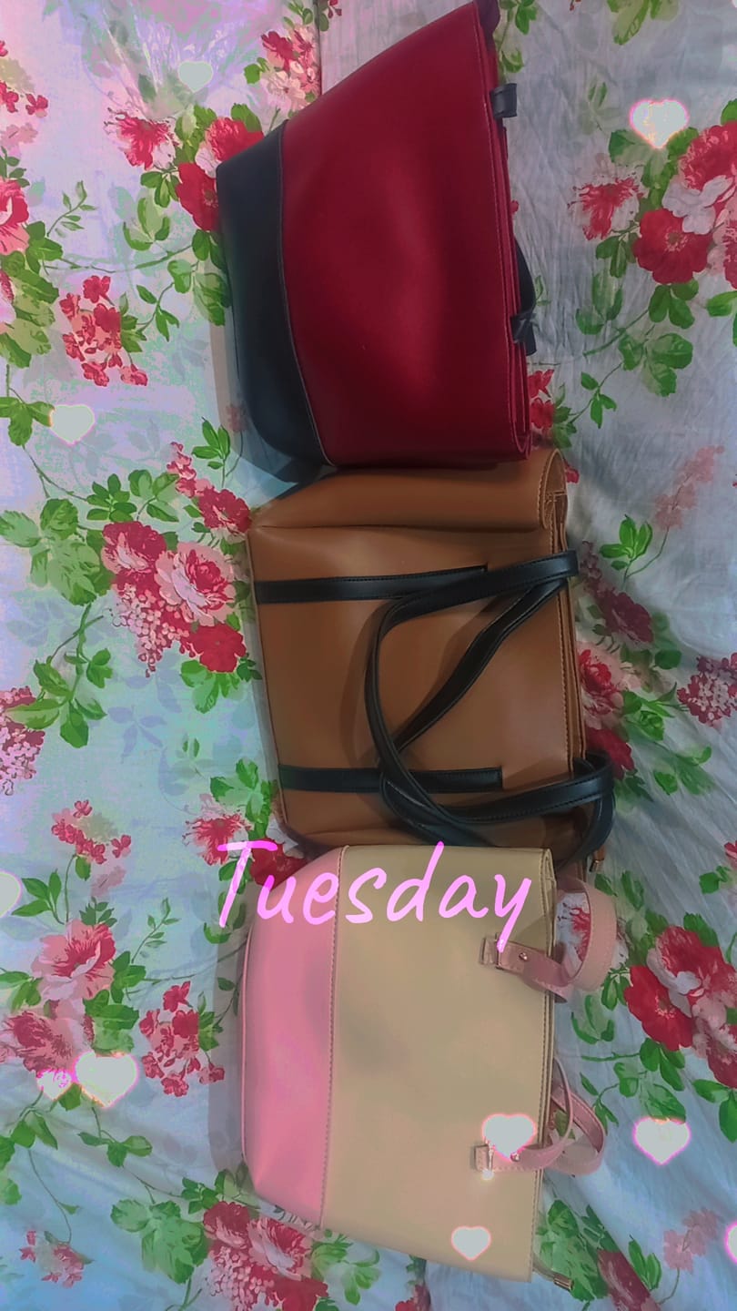 Customer photo review of Double Handle Bag - Mustard Brown