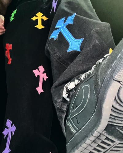 Customer photo review of Travis Scott x Air Jordan 1 Retro Low Black Phantom