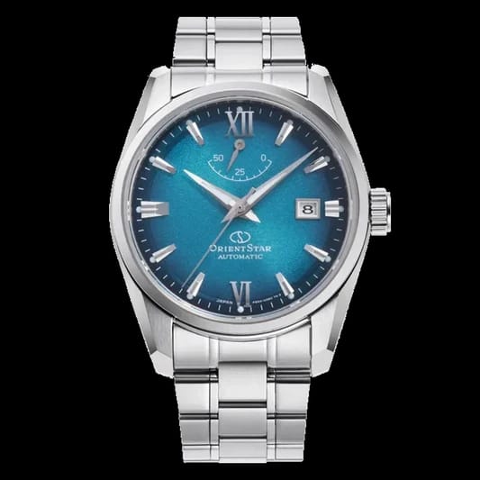Customer photo review of ORIENT STAR 75th Anniversary Limited Edition Automatic Contemporary Date Power Reserve Watch RE-AU0114E00B