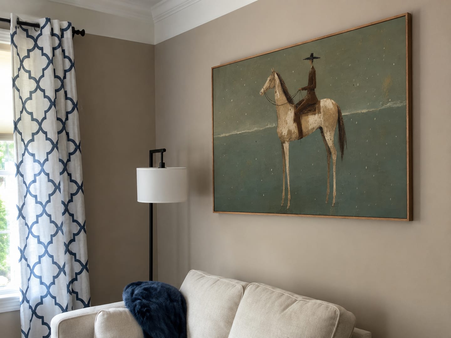 Customer photo review of Quiet Passage-Horse Rider Painting