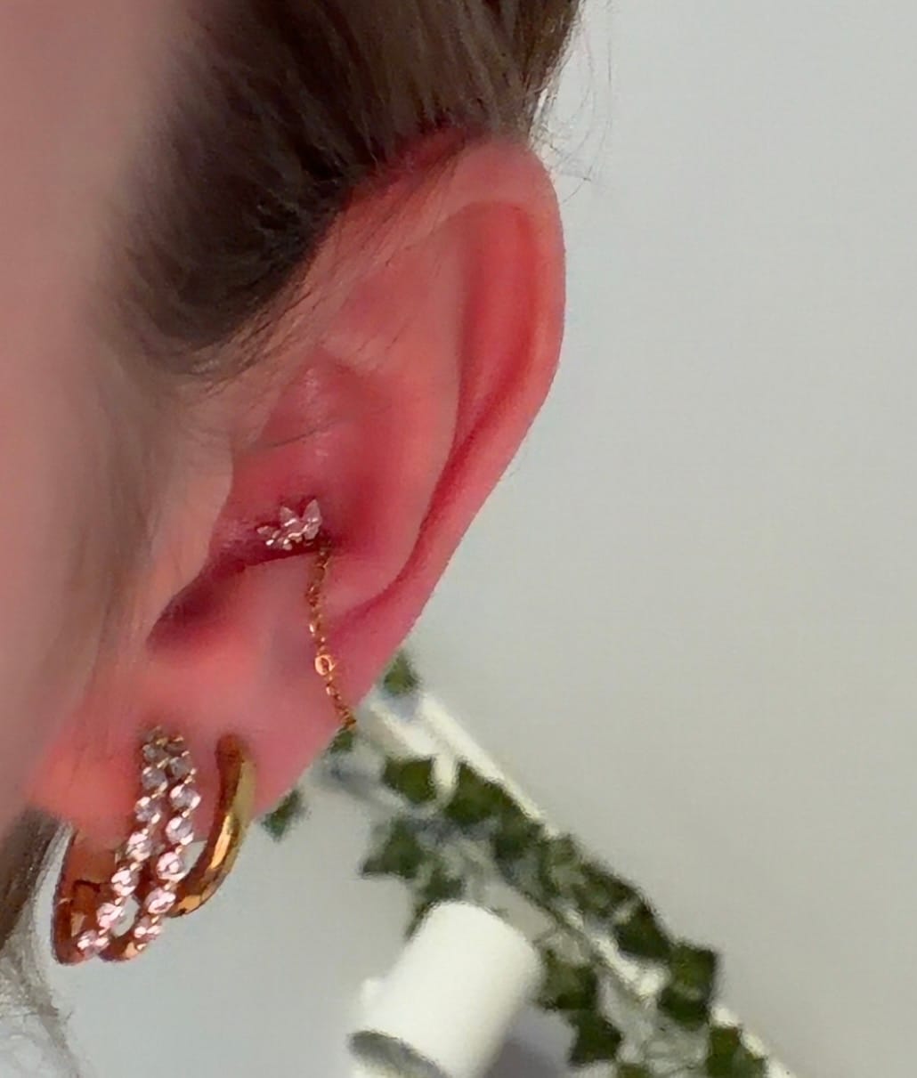 Customer photo review of Cataleya Piercing | Titan