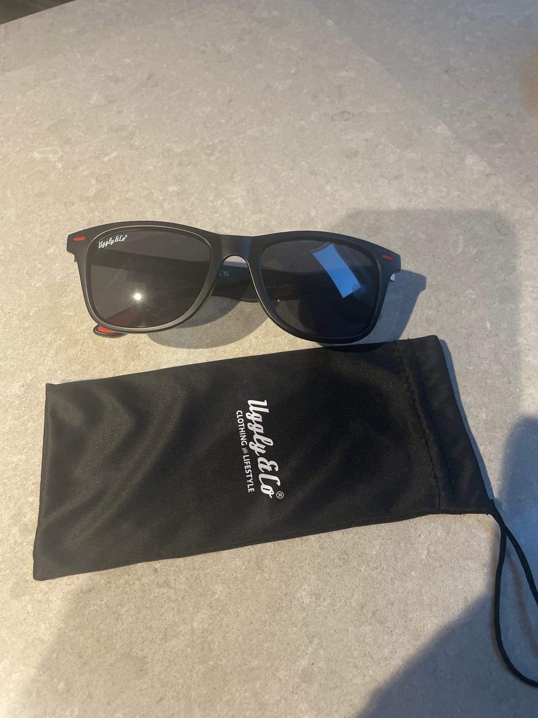 Customer photo review of U&C Wayfarer Sunglasses