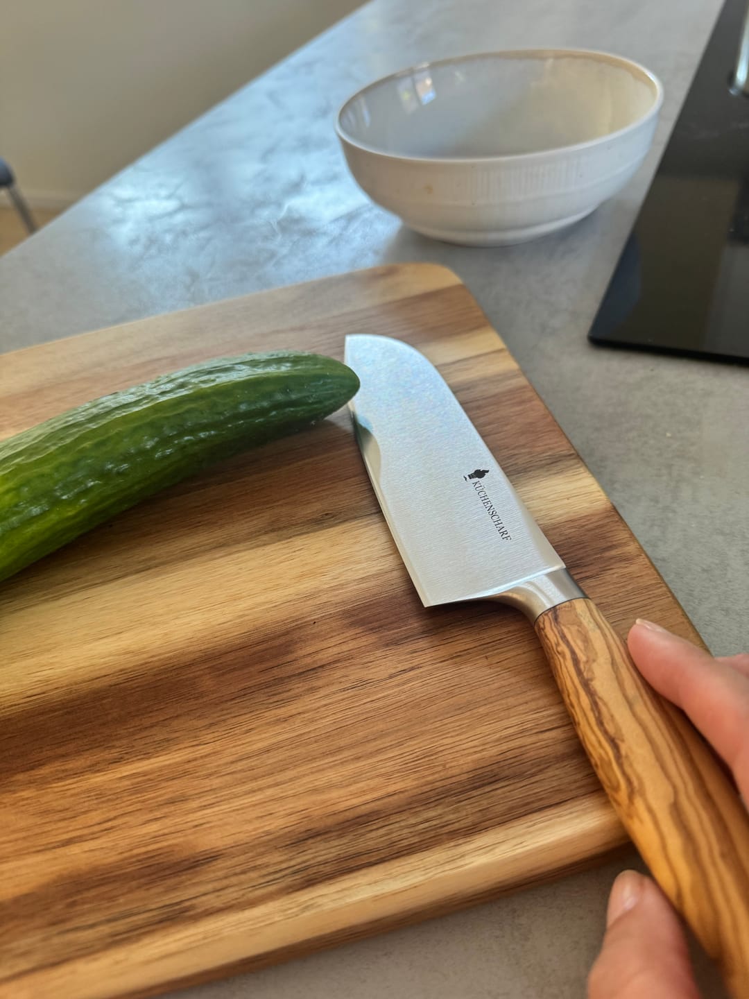 Customer photo review of Küchenscharf Santoku 16 cm (100% Solinger Handwerkskunst)