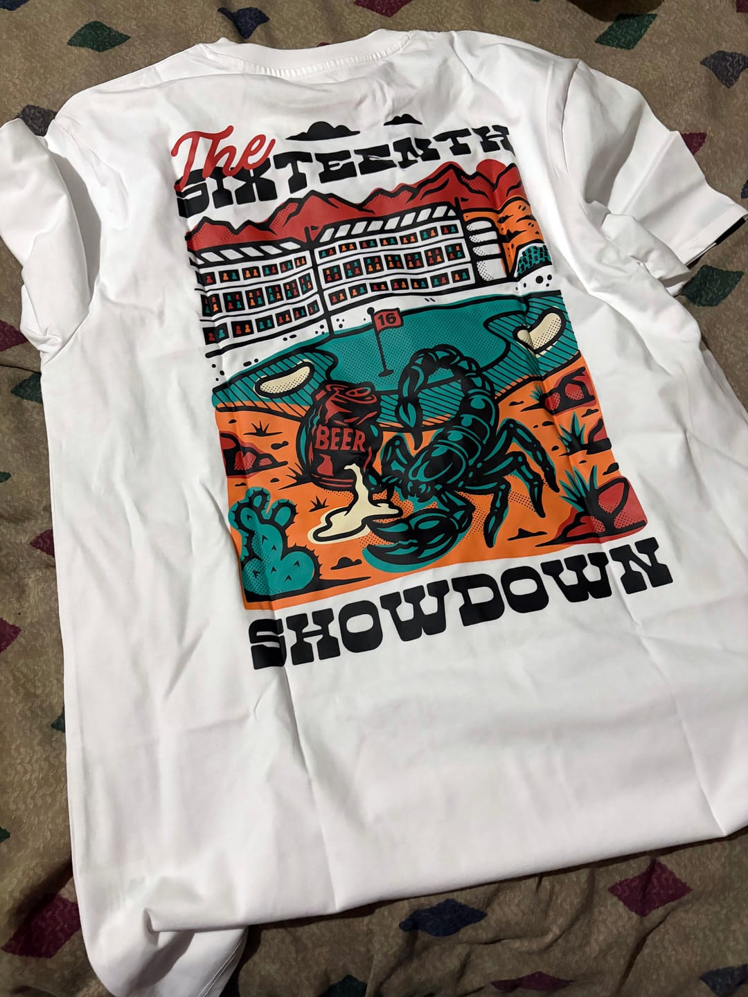 Customer photo review of Scorpion on 16 T-Shirt White
