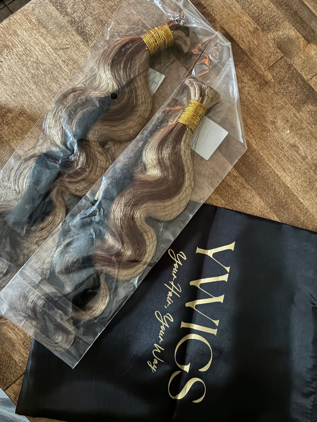 Customer photo review of #27/#30/#613 Mix Color Blend Body Wave Bulk Human Braiding Hair