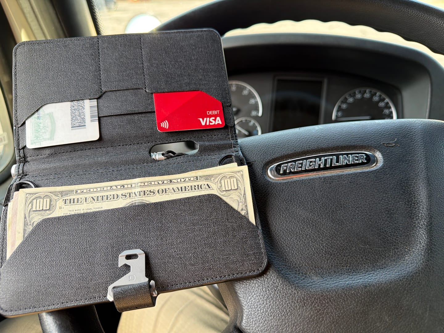 Customer photo review of P02 Pioneer™ Travel Wallet with Pen & Notebook