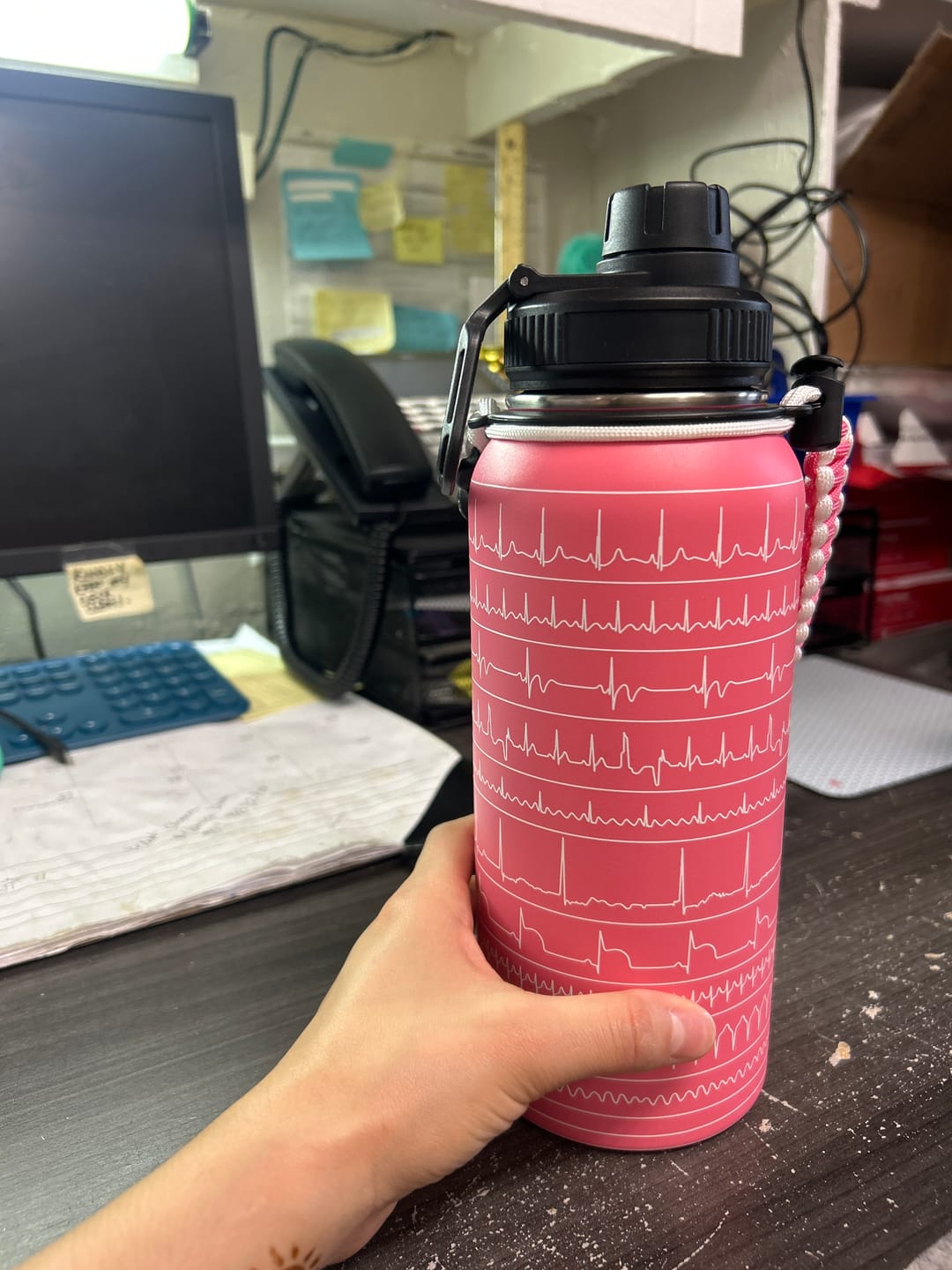 Customer photo review of EKG Water Bottle (32oz)