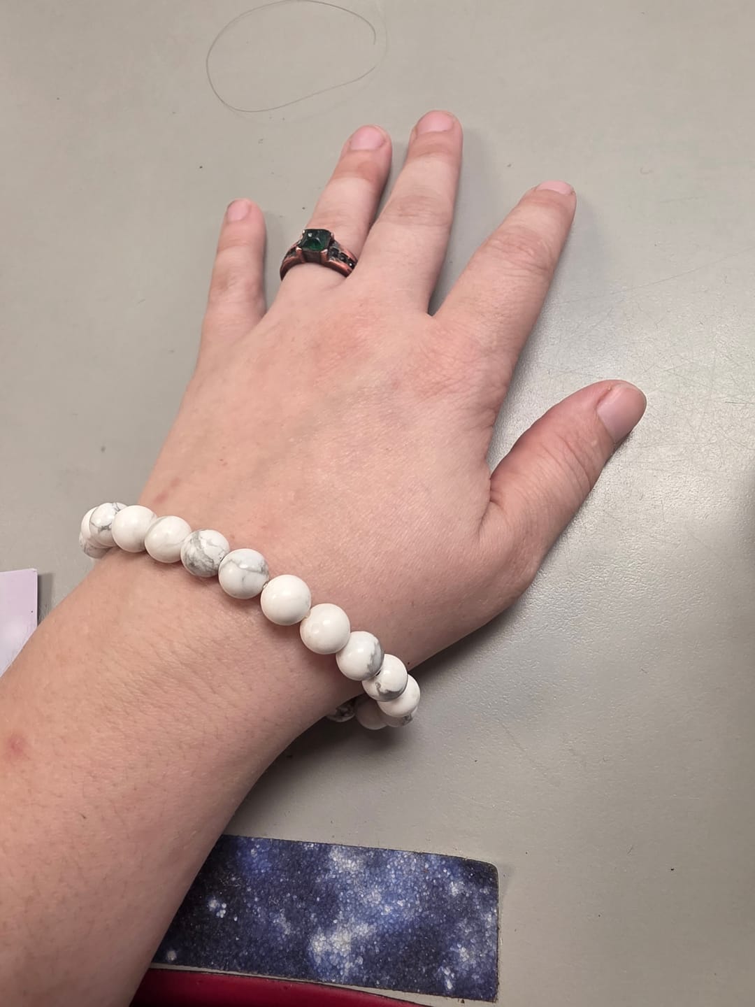 Customer photo review of White Howlite Bracelet