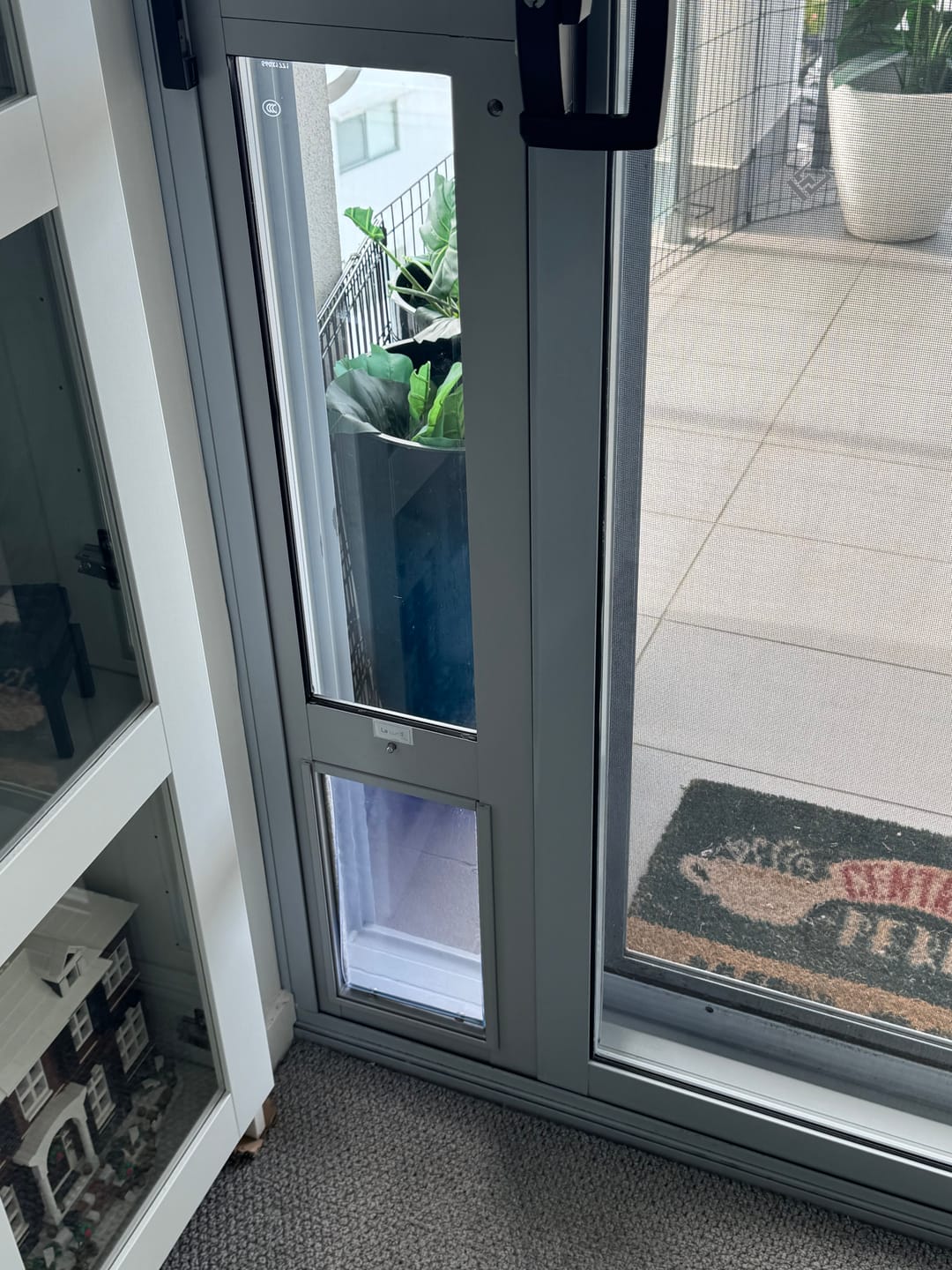 Customer photo review of Patio Pet Door Insert