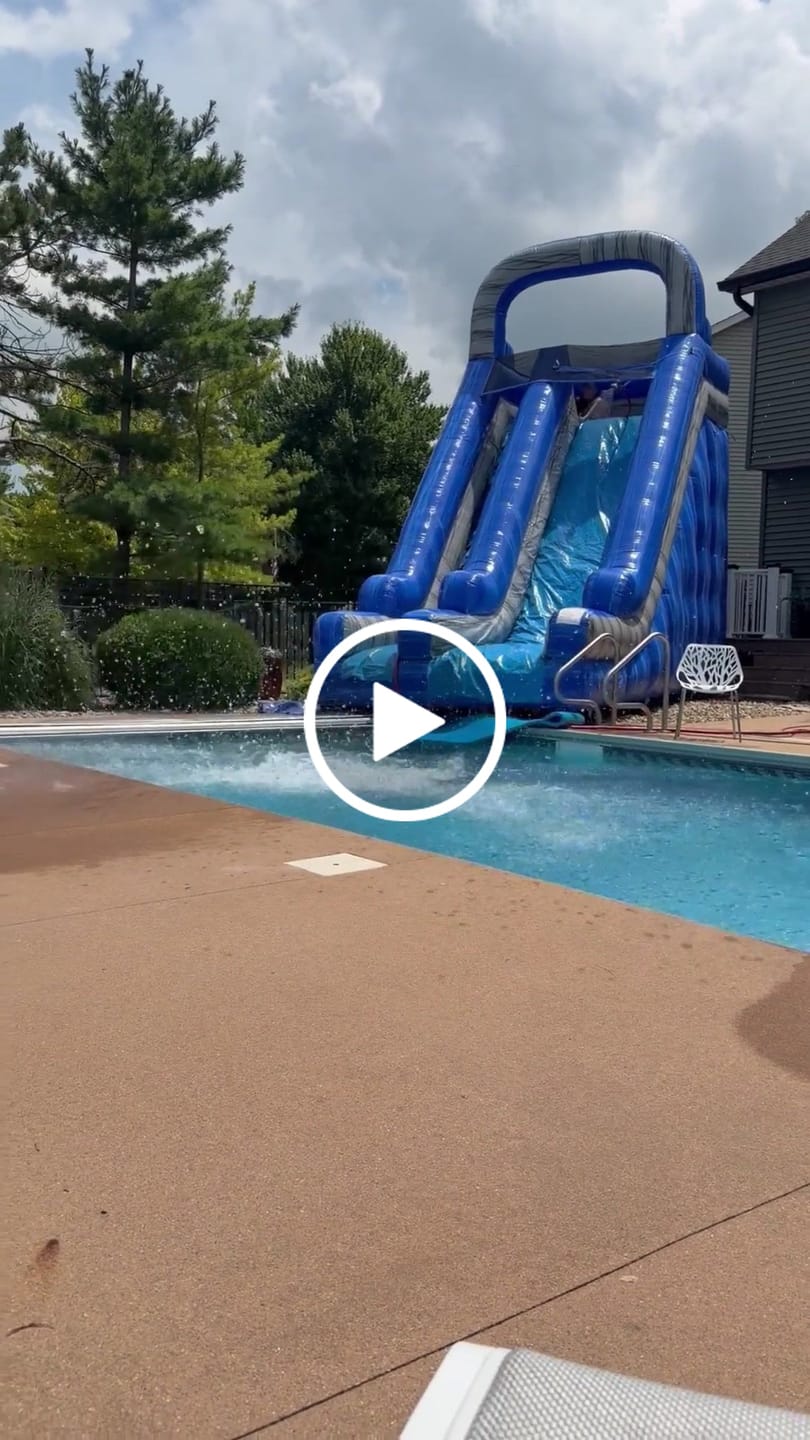 Customer video review of Commercial Blow Up Water Slides, Inflatable Water Slide For Swimming Pool