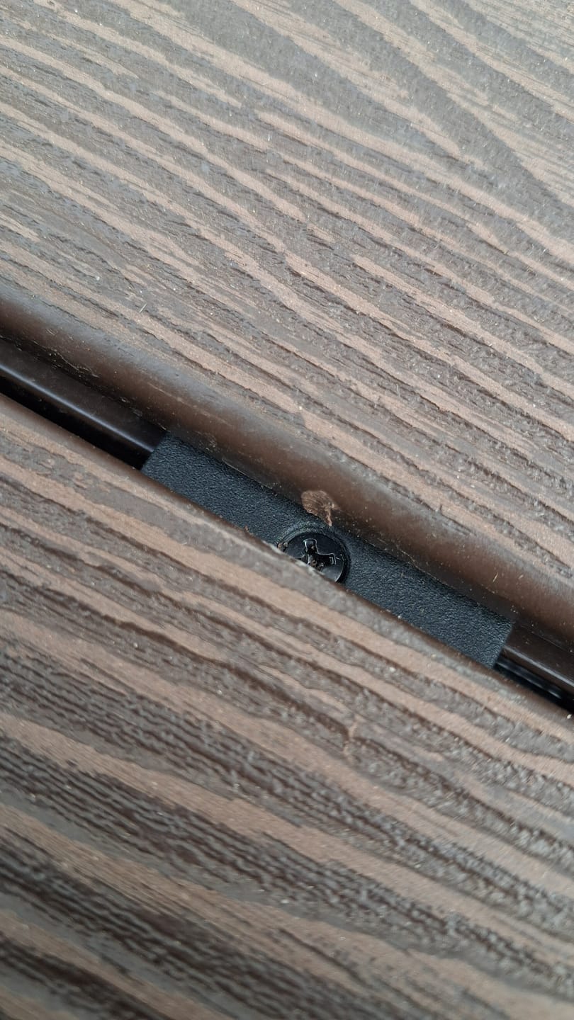 Customer photo review of Black Composite Decking Nylon Fixing Clips & Screws (Pack of 100)