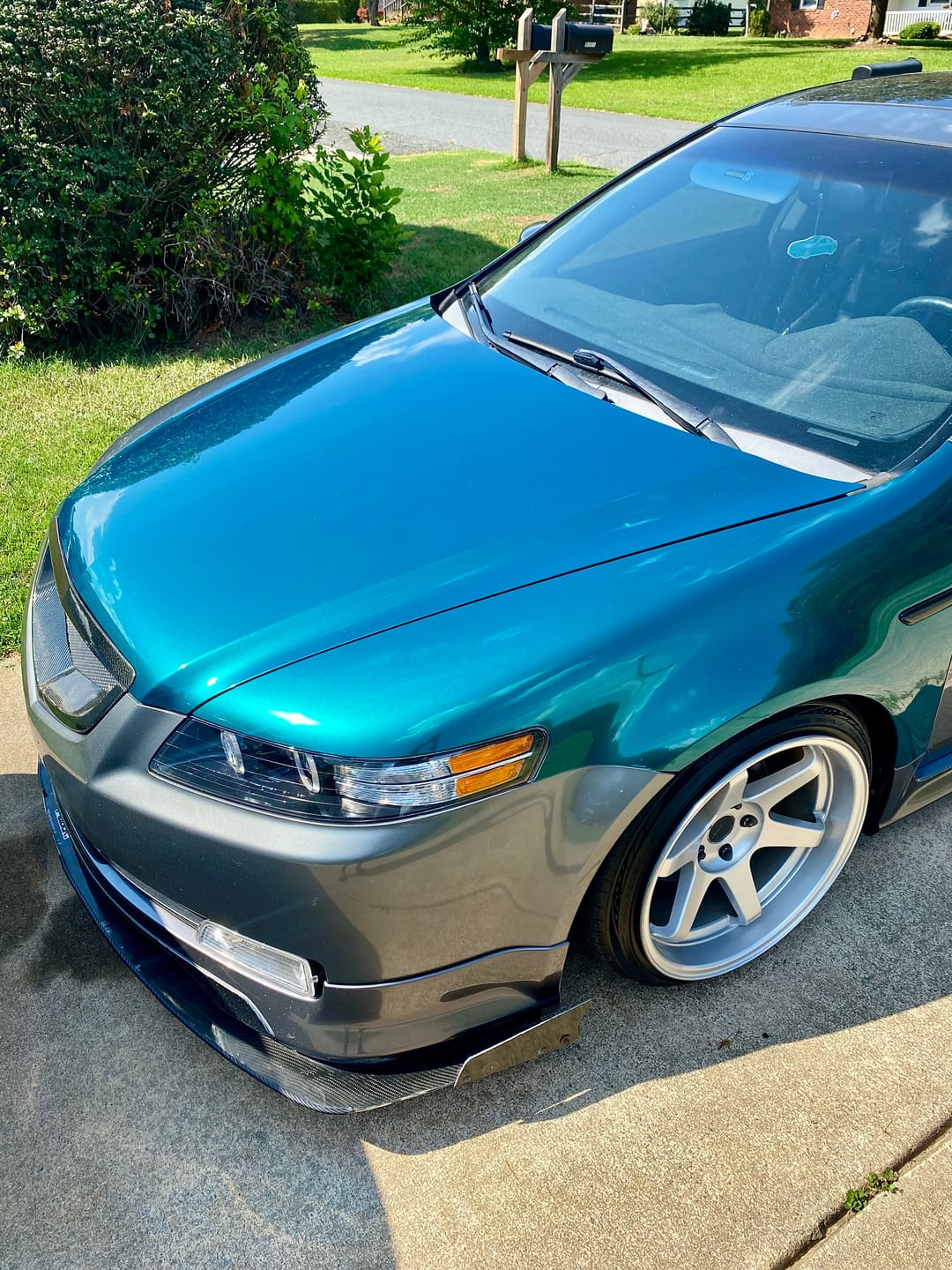 Customer photo review of Glossy Metallic Deep Sea Green Vinyl Wrap
