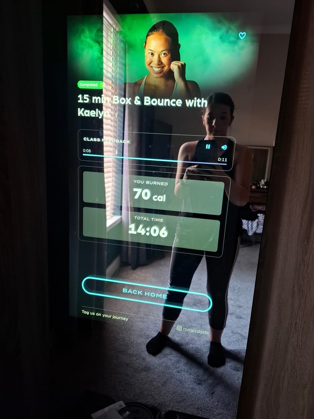 Customer photo review of MAGIC AI: Fitness Smart Mirror