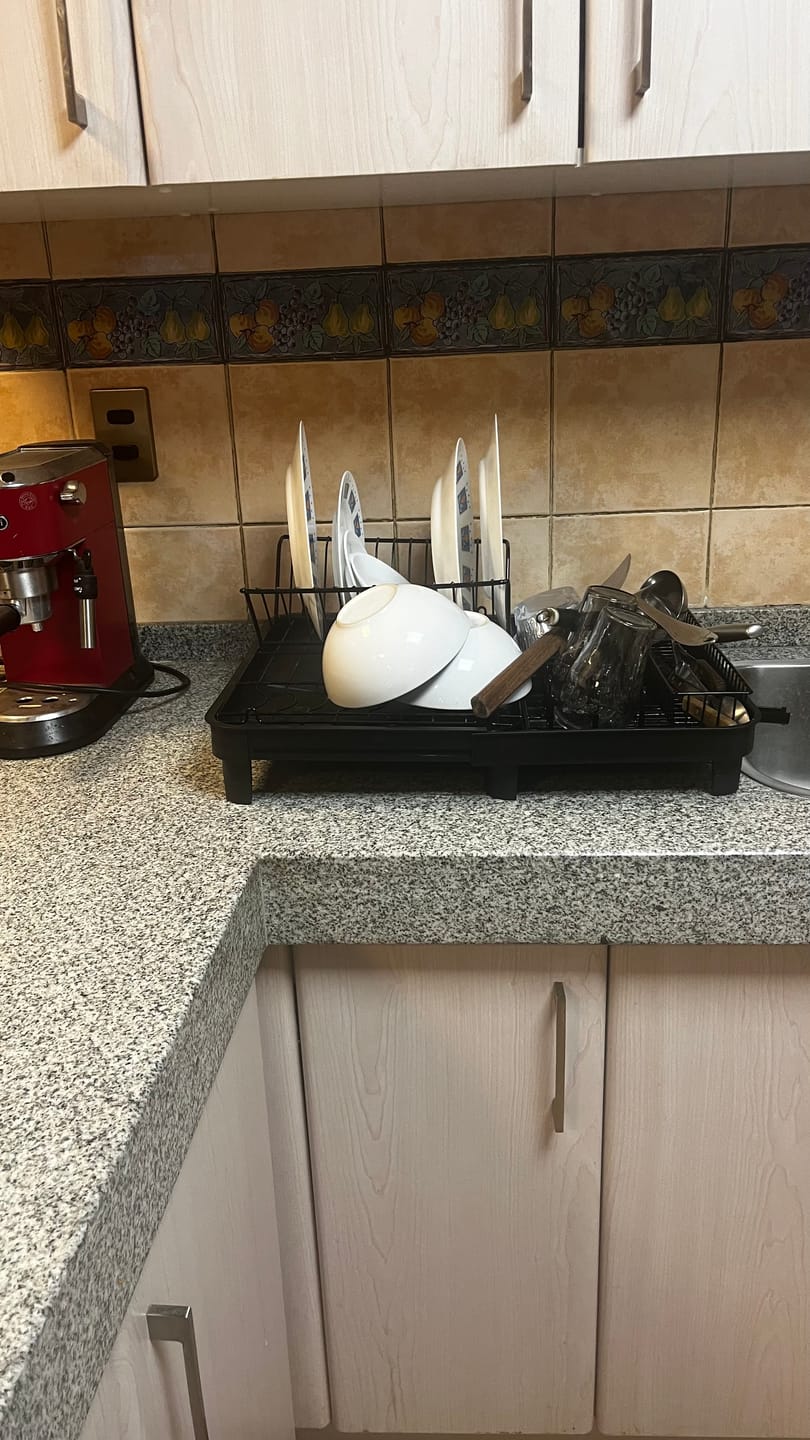 Customer photo review of Secaplatos Escurridor Cocina Acero Inoxidable Plegable Loza
