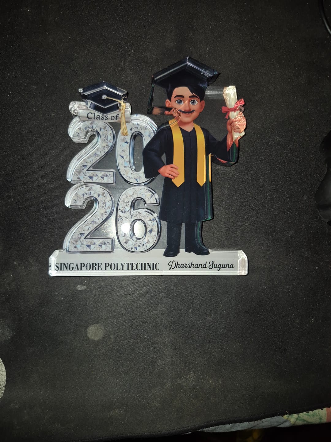 Customer photo review of Shiny Effect Class Of 2026 2027 Senior - Personalized Acrylic Block Plaque - Graduation Gift For Graduates, Daughter, Son