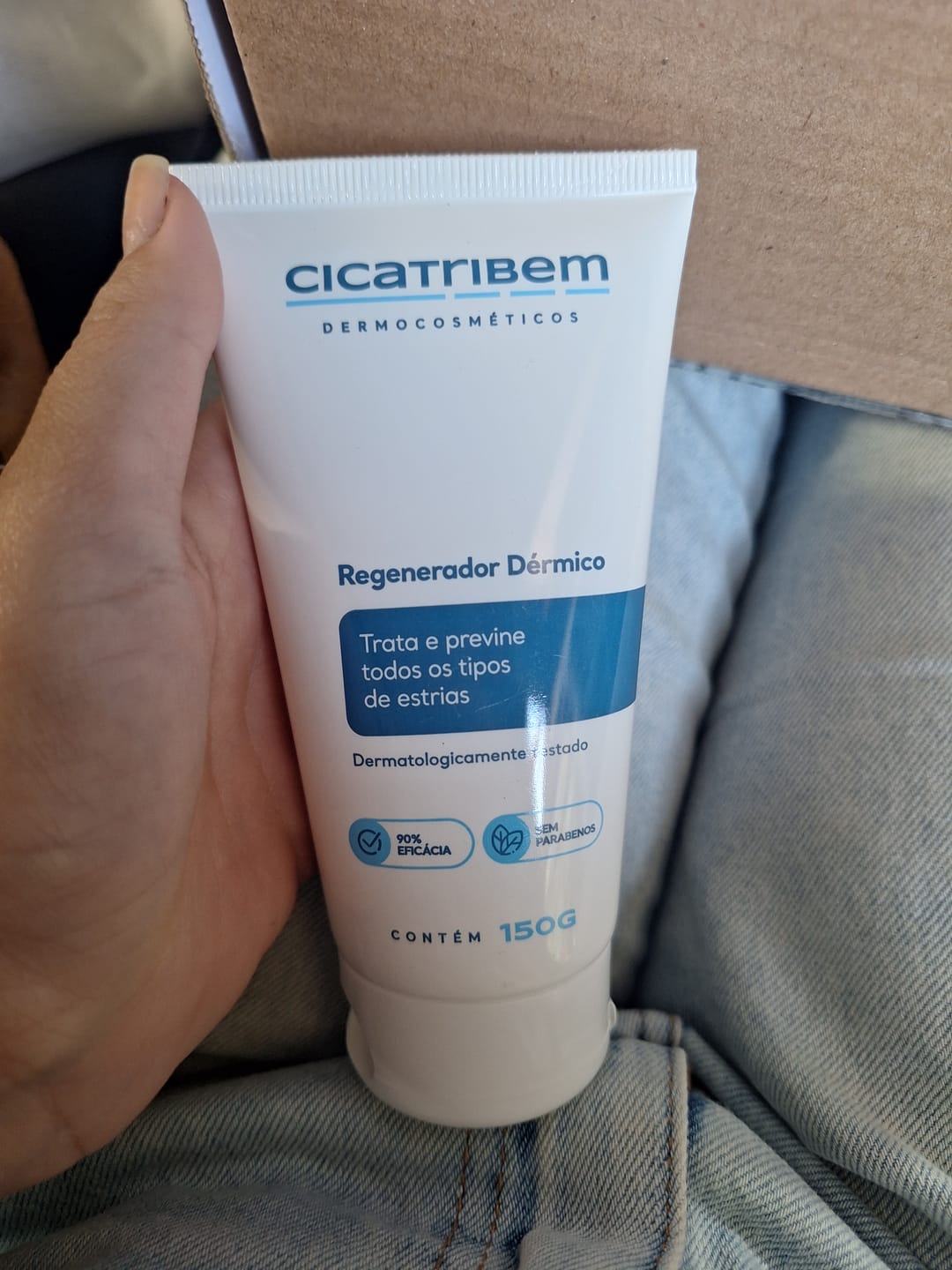 Customer photo review of Creme Antiestrias Regenerador Dérmico