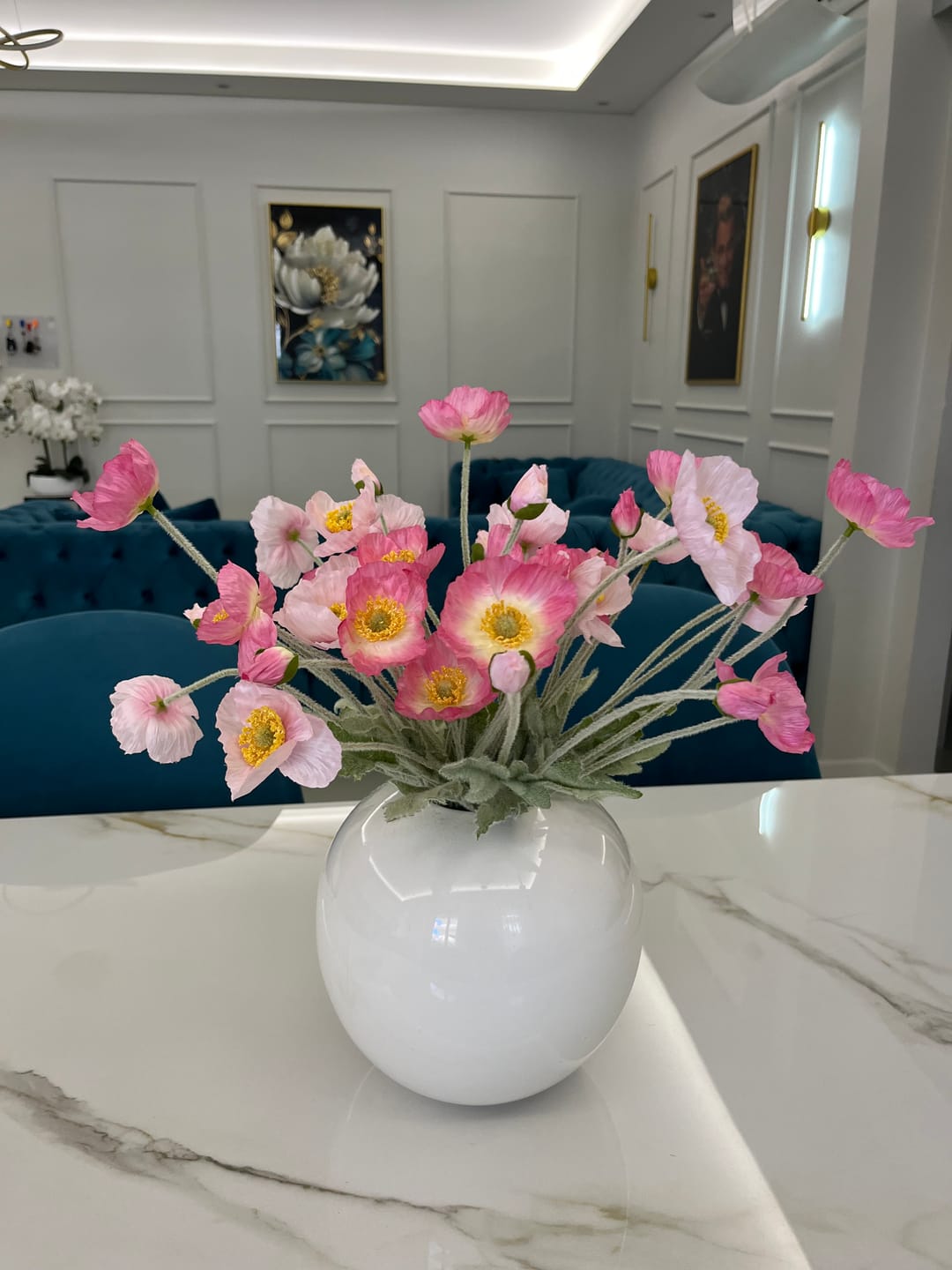 Customer photo review of Zijden Klaprozen - Roze Mix