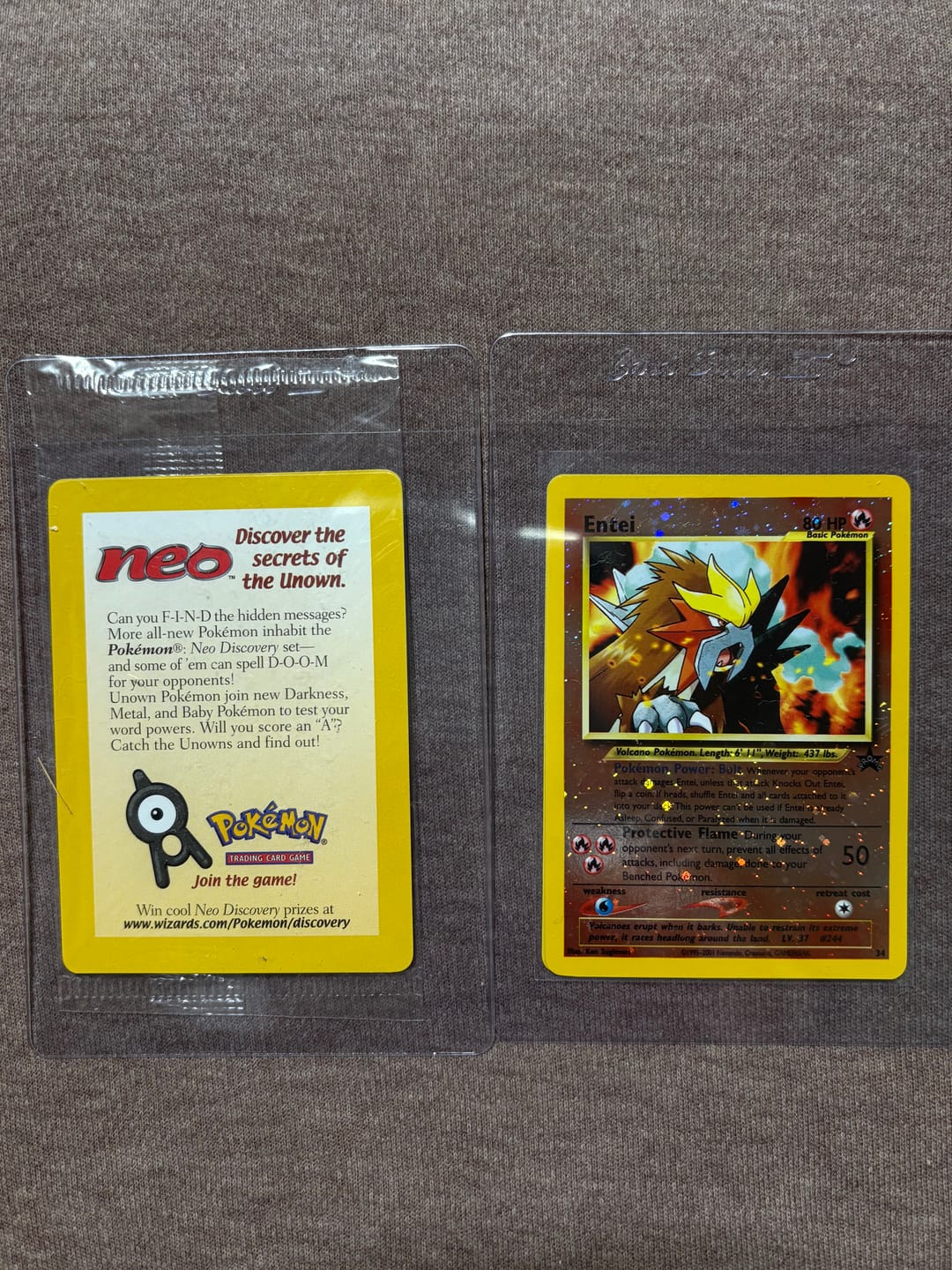 Customer photo review of SEALED 2001 Entei #34 Black Star Movie Promo