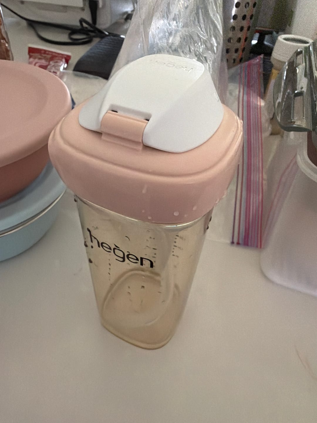Customer photo review of Hegen PPSU Straw Cup - 9 Months Plus - 330ml/11oz - Pink