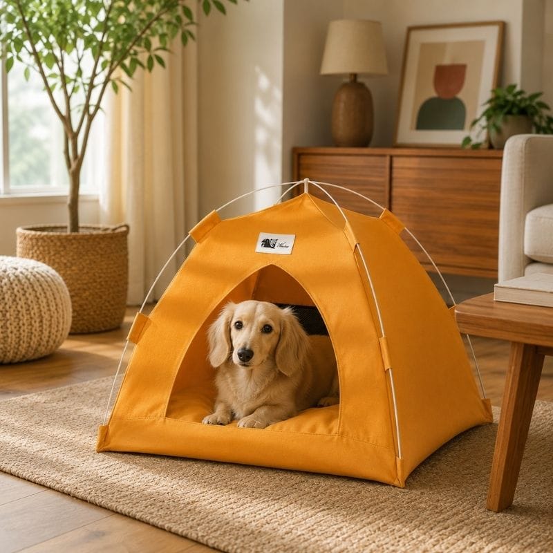 Customer photo review of Cozy Dachshund Tent House