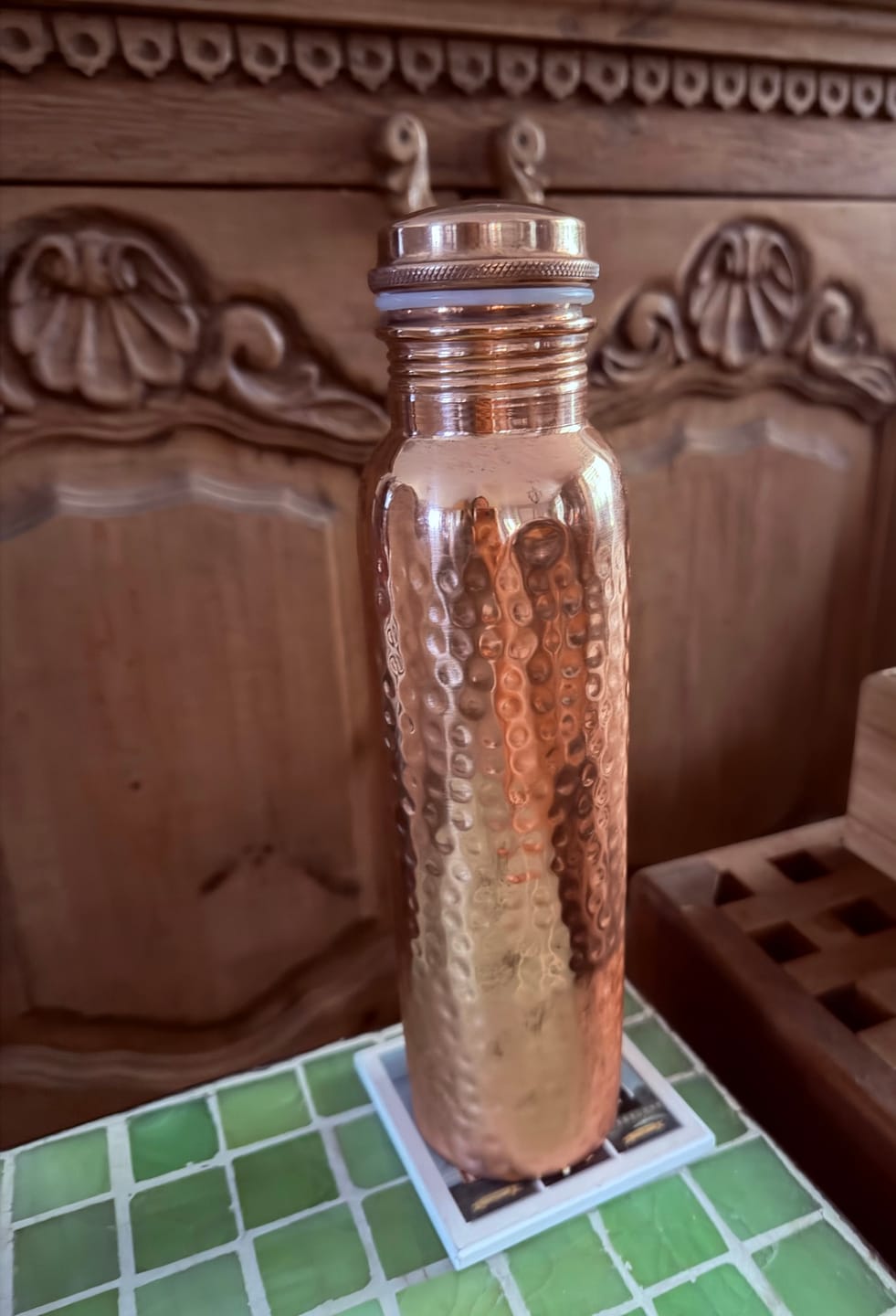 Customer photo review of Himalayan Ayurvedic Pure Copper Bottle