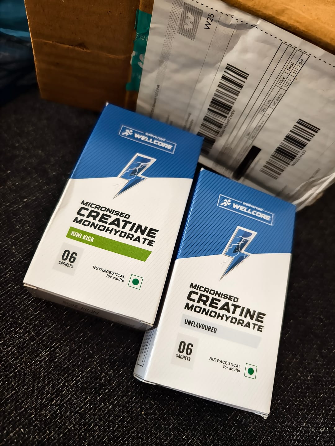 Customer photo review of Wellcore - Pure Micronised Creatine Monohydrate | Kiwi Kick (6 Sachets)