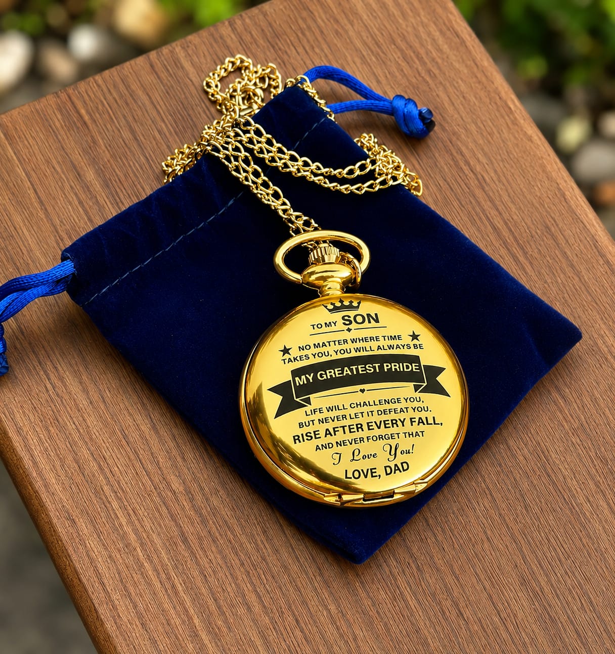 Customer photo review of To My Grandson / From Grandpa - Luxury Vintage Pocket Watch Gift SS#2607