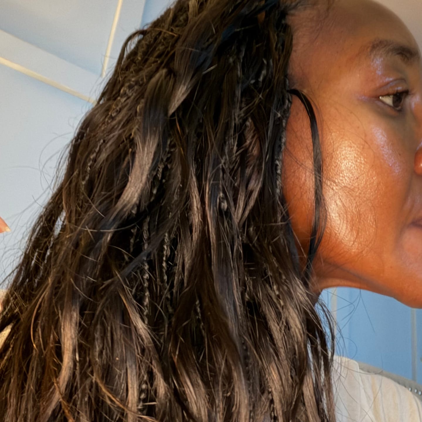 Customer photo review of Double Drawn Burmese Body Wave Human Braiding Hair