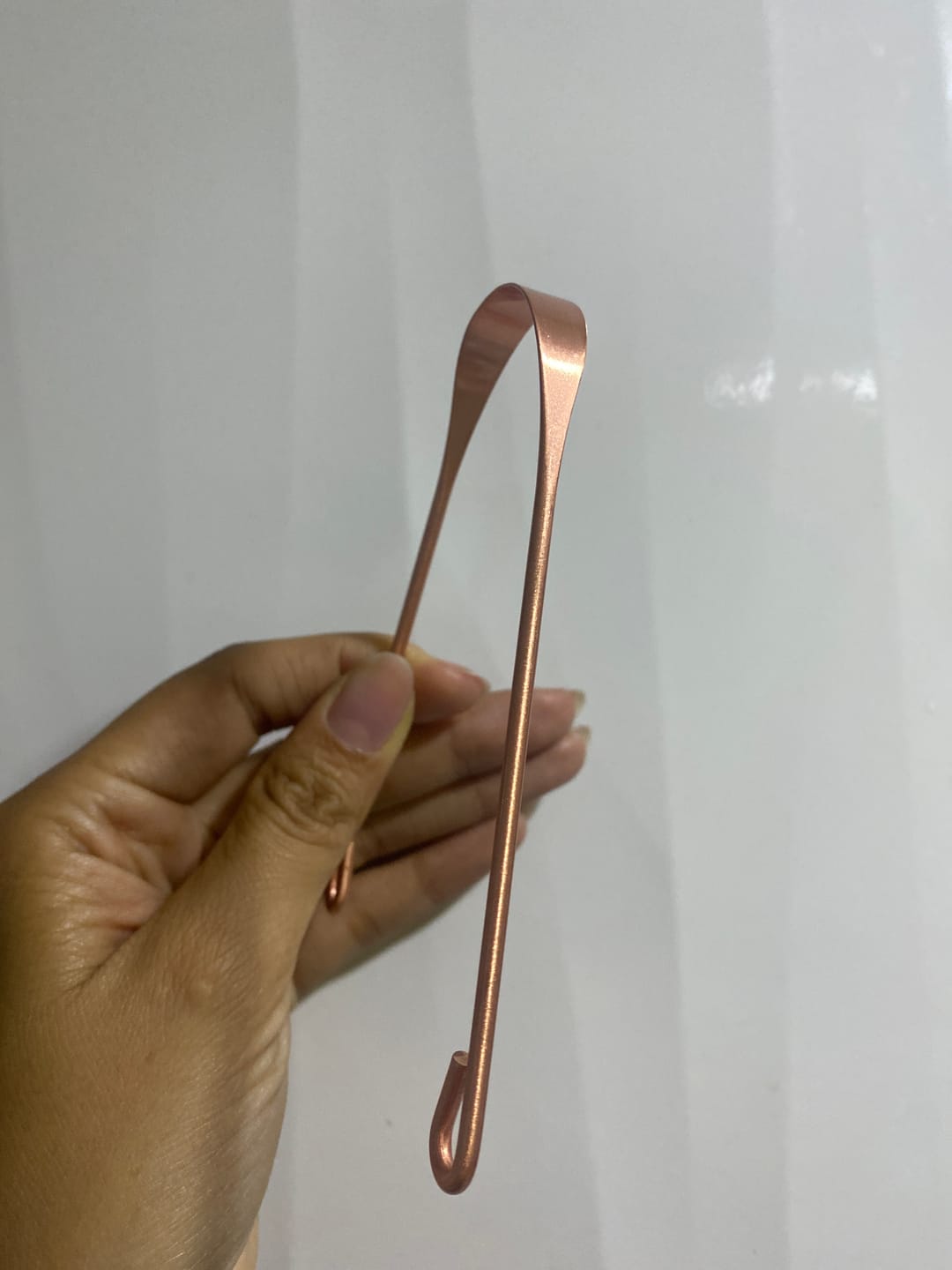 Customer photo review of Raspador de lengua de cobre puro
