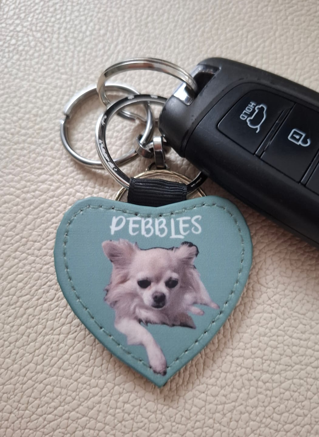 Customer photo review of Huisdier portret - Gepersonalliseerde sleutelhanger
