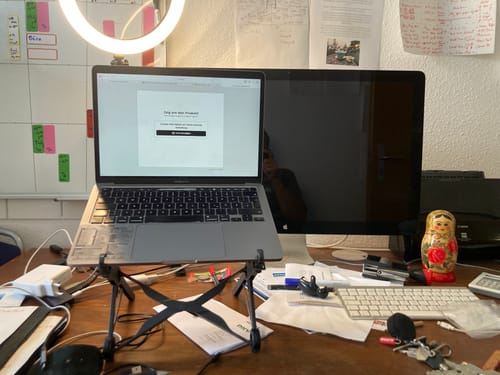 Customer photo review of Nexstand K1 Carbon Fiber Laptop Stand
