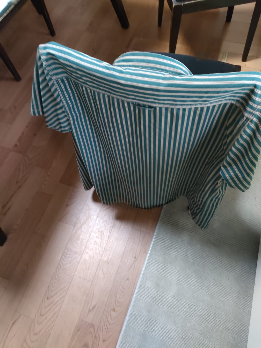 Customer photo review of ダブルポケット　レトロストライプ柄コットン半袖シャツ
