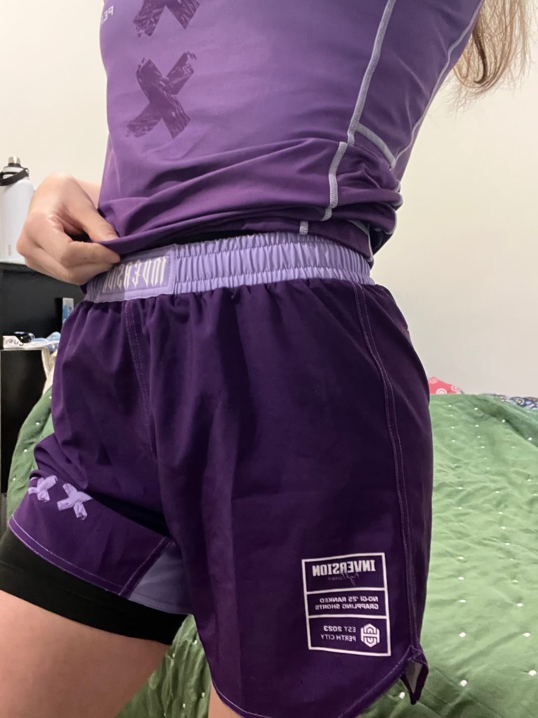 Customer photo review of Purple Belt BJJ Shorts (Ranked)