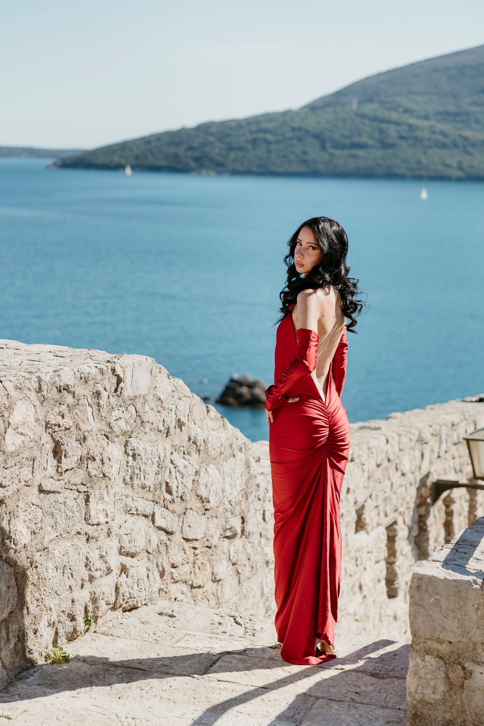 Customer photo review of SERENA DRESS wine red
