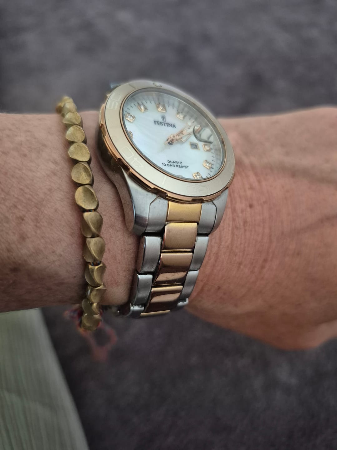 Customer photo review of Tibetisches Glücksarmband aus Kupfer
