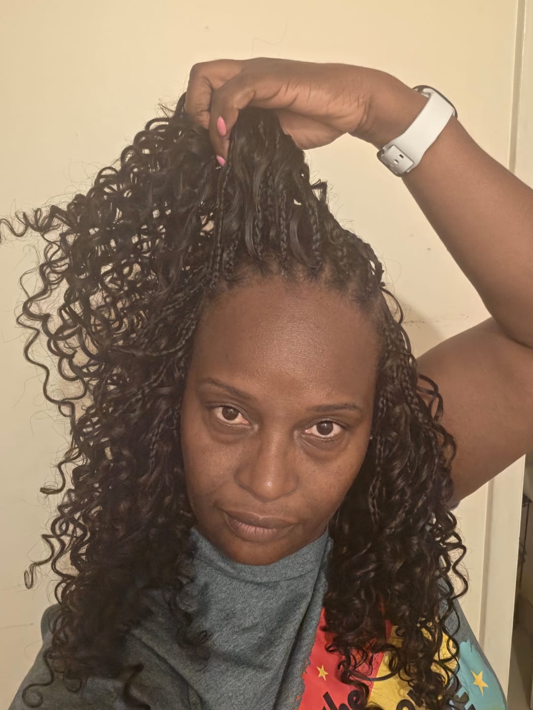 Customer photo review of Human Crochet Hair Deep Wave for Miracle Knots