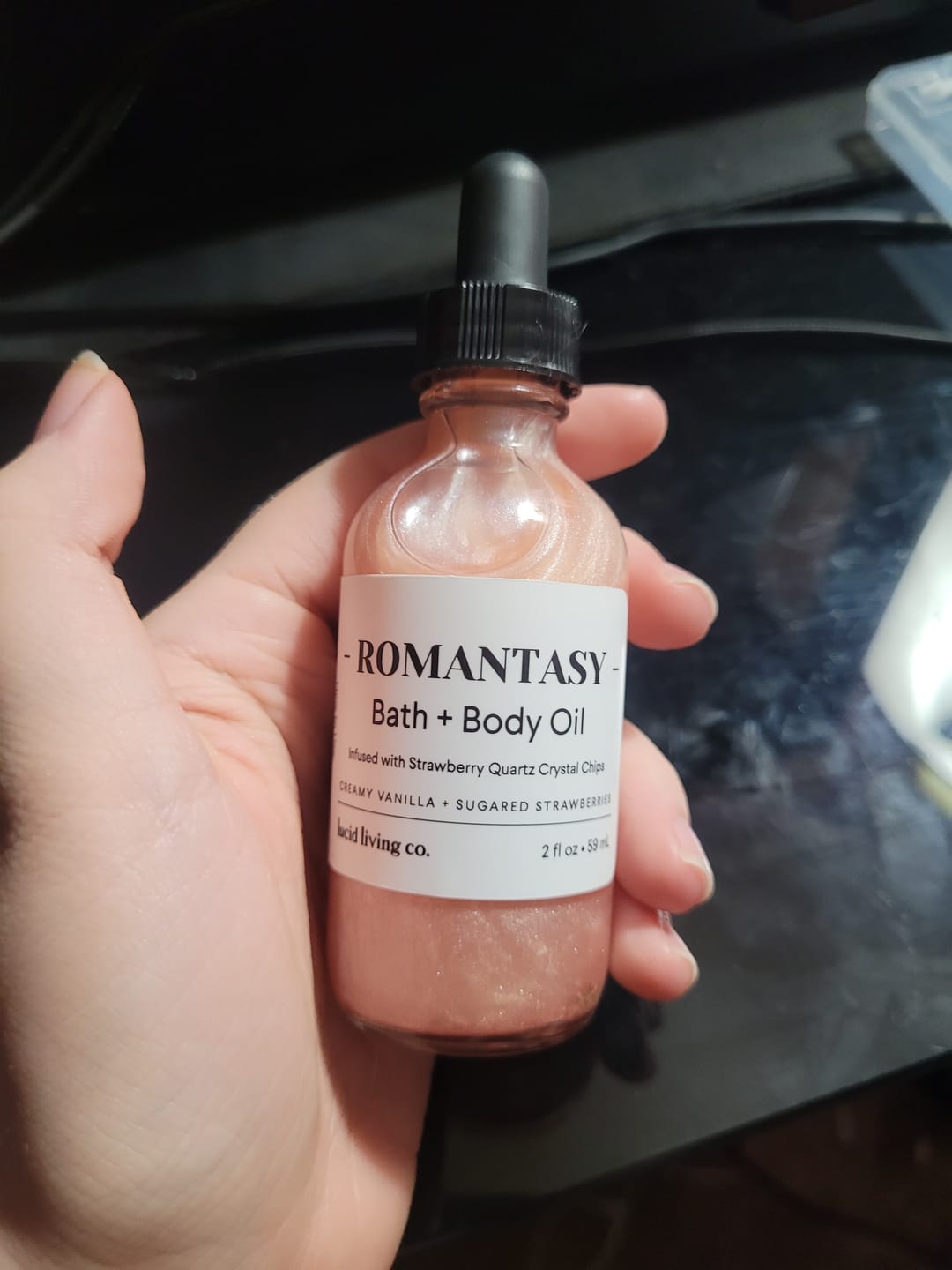 Customer photo review of Romantasy Bath & Body Oil