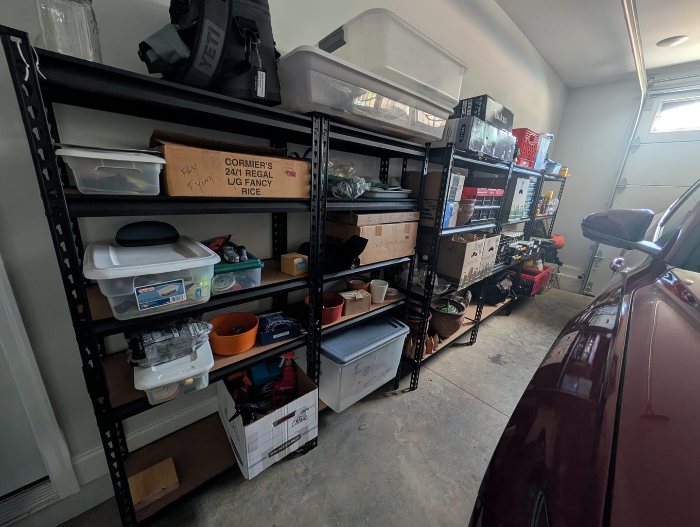 Customer photo review of REIBII 24''W Storage Shelves 1600lbs, 4-Tier Adjustable Metal Shelving, Sturdy Stoarge Rack for Garage Kitchen Basement