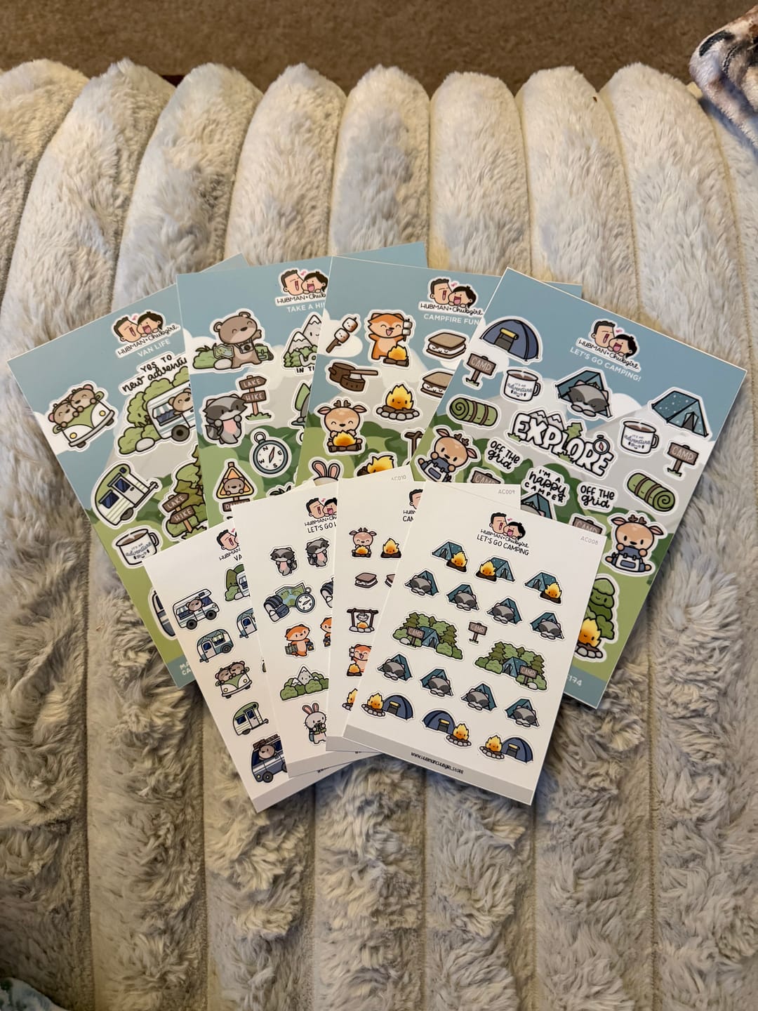 Customer photo review of Happy Camping Sticker Set