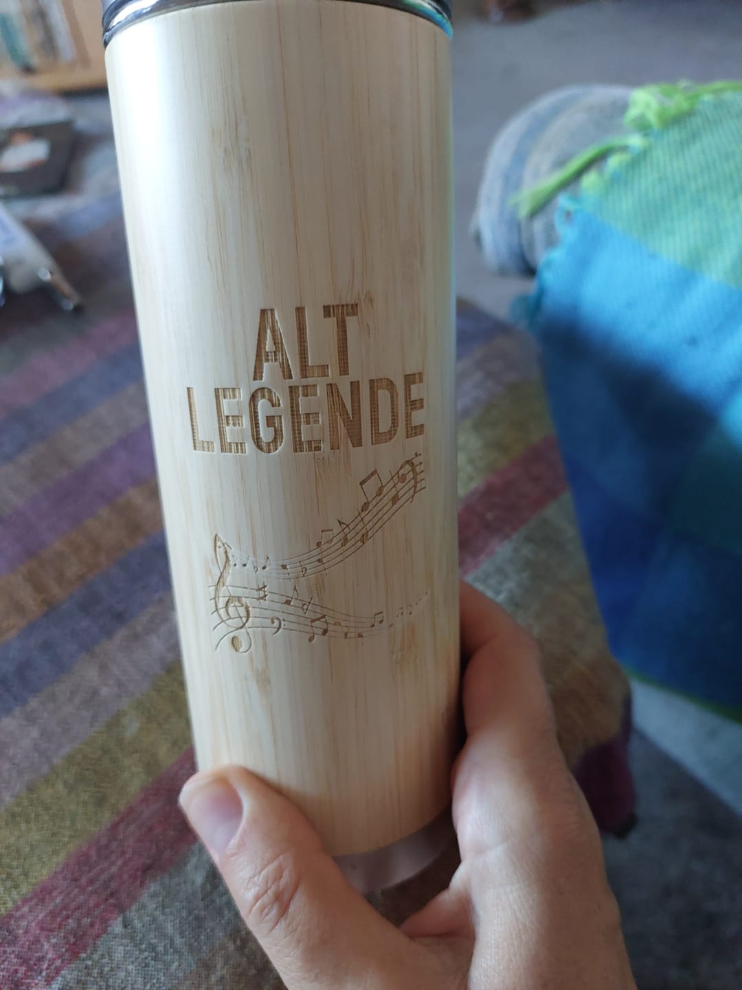 Customer photo review of Musiker Bio-Bambus-Thermoskanne "Alt Legende"