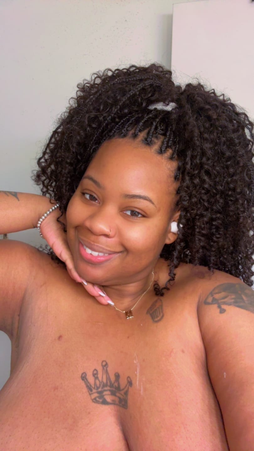 Customer photo review of Spiral Curl Bulk Hair Extensions for Braiding
