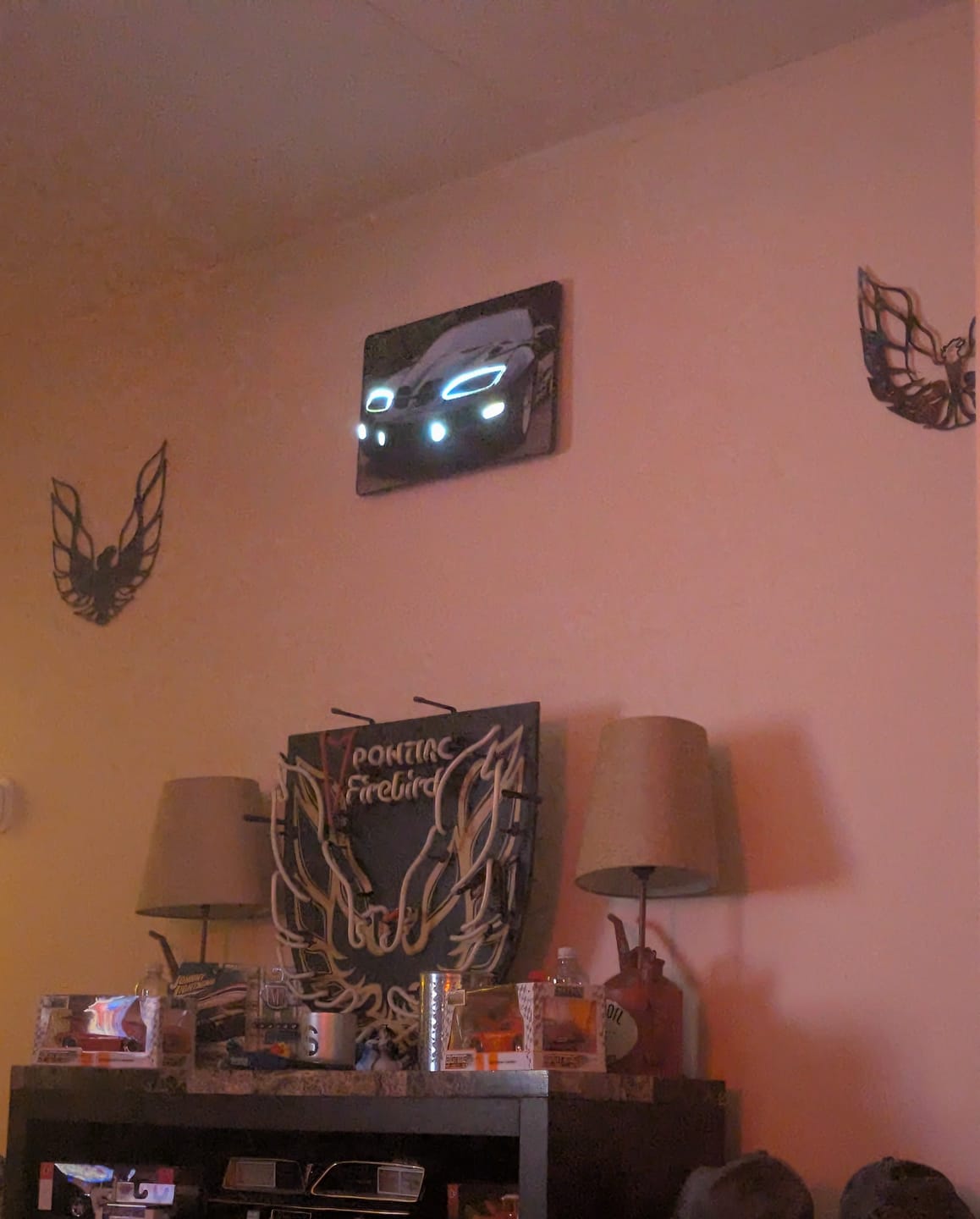 Customer photo review of Design Your Own Neon Car Photo Frame |  Personalized LED Art (LED Design)