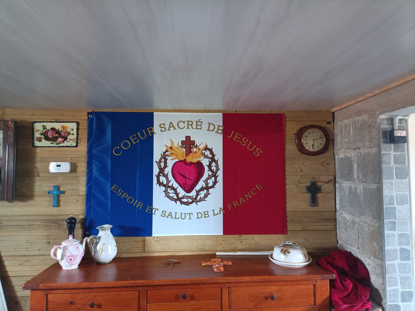 Customer photo review of Drapeau - Sacré Coeur de Jésus