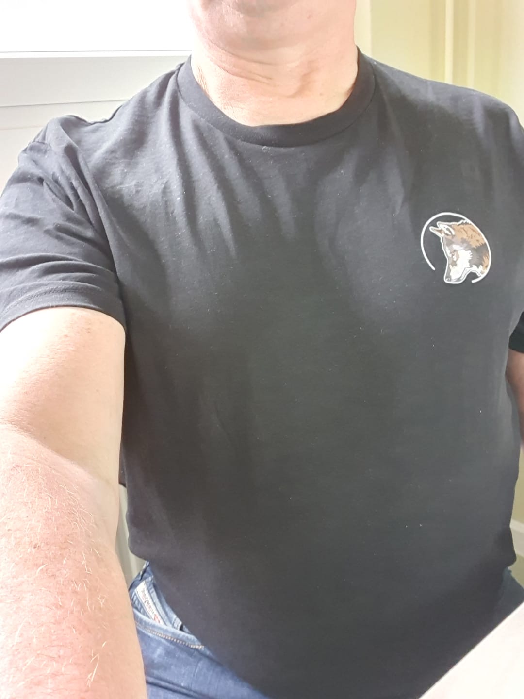 Customer photo review of Eurasischer Grauwolf Bio Männer T-Shirt