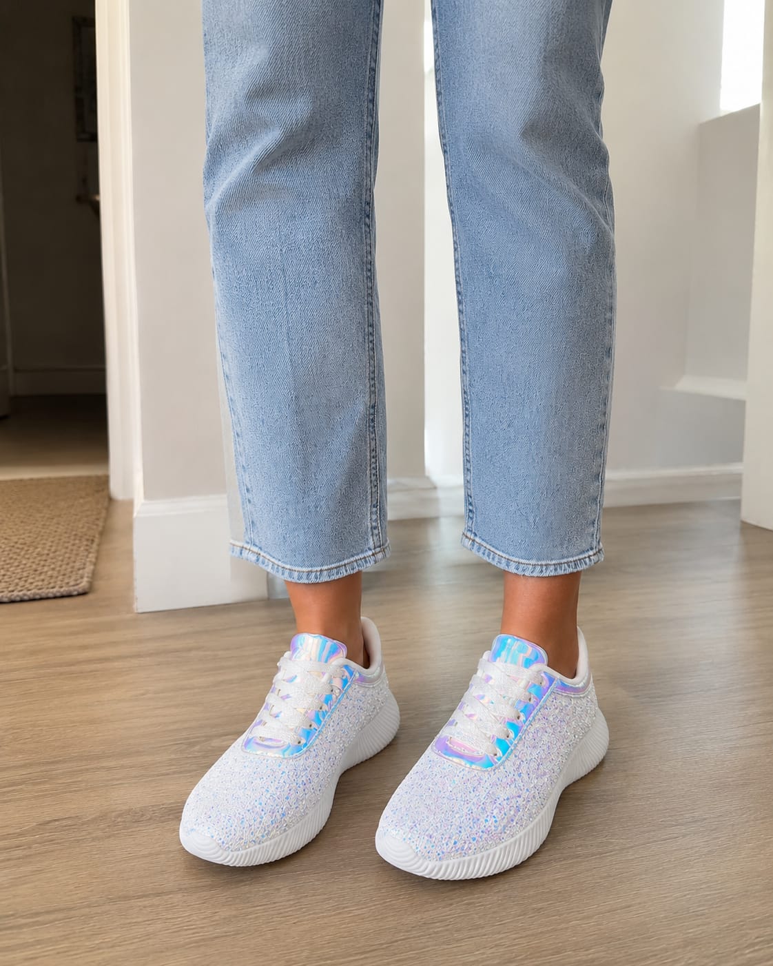 Customer photo review of Lucky Step Sequin Glitter Sneakers
