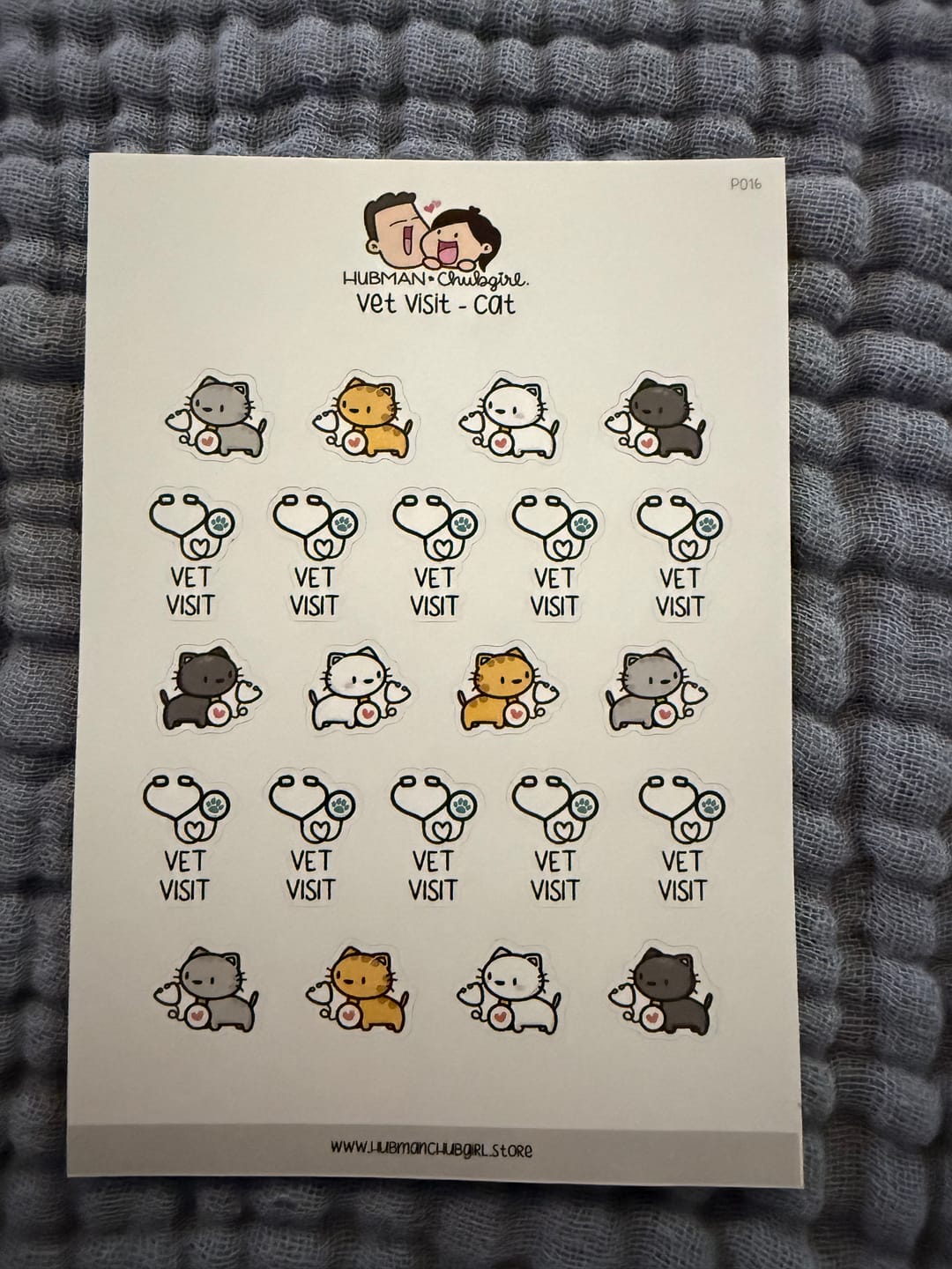 Customer photo review of Vet Visit - Cat Planner Stickers